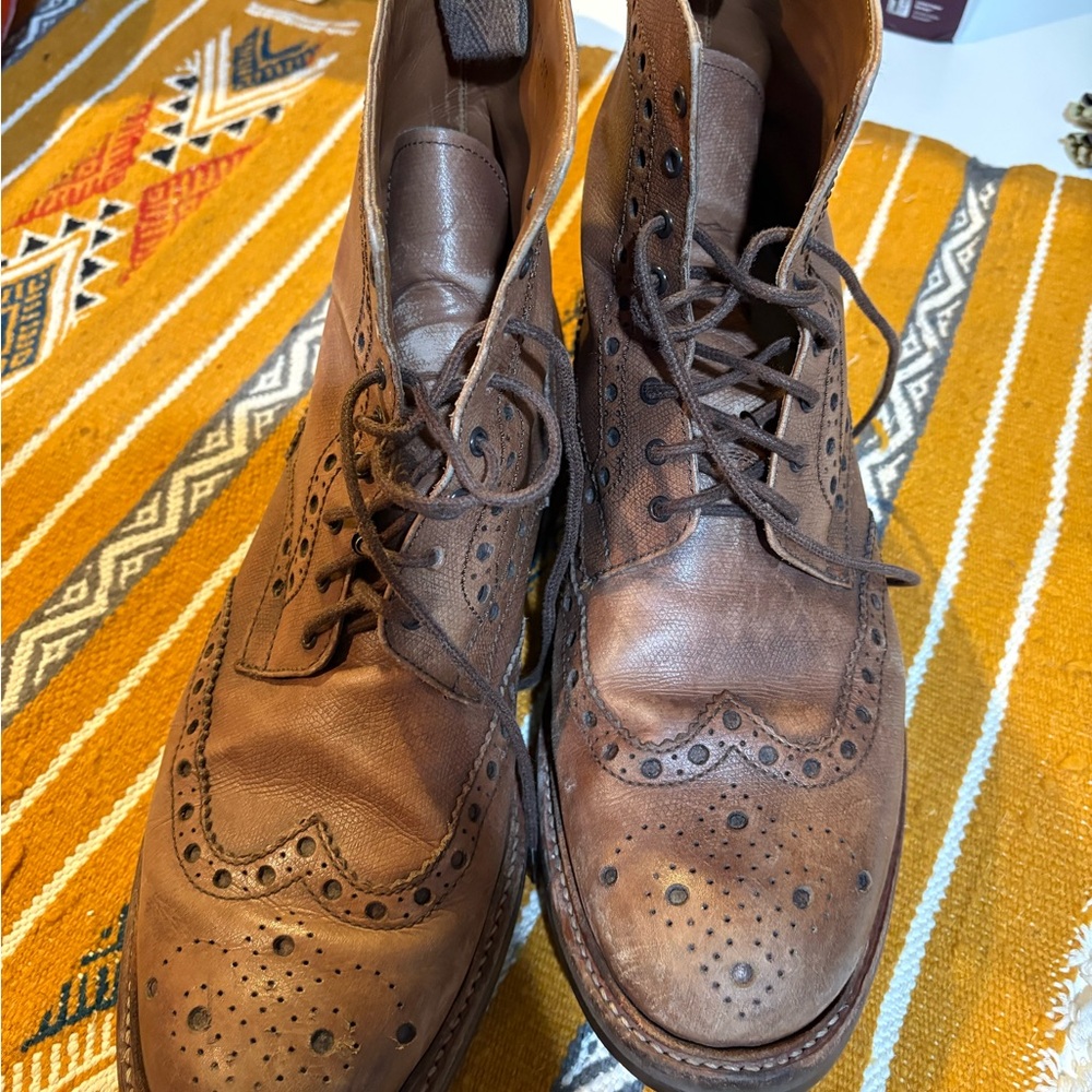 Grenson  UK made men’s Brown Leather Brogue Boots